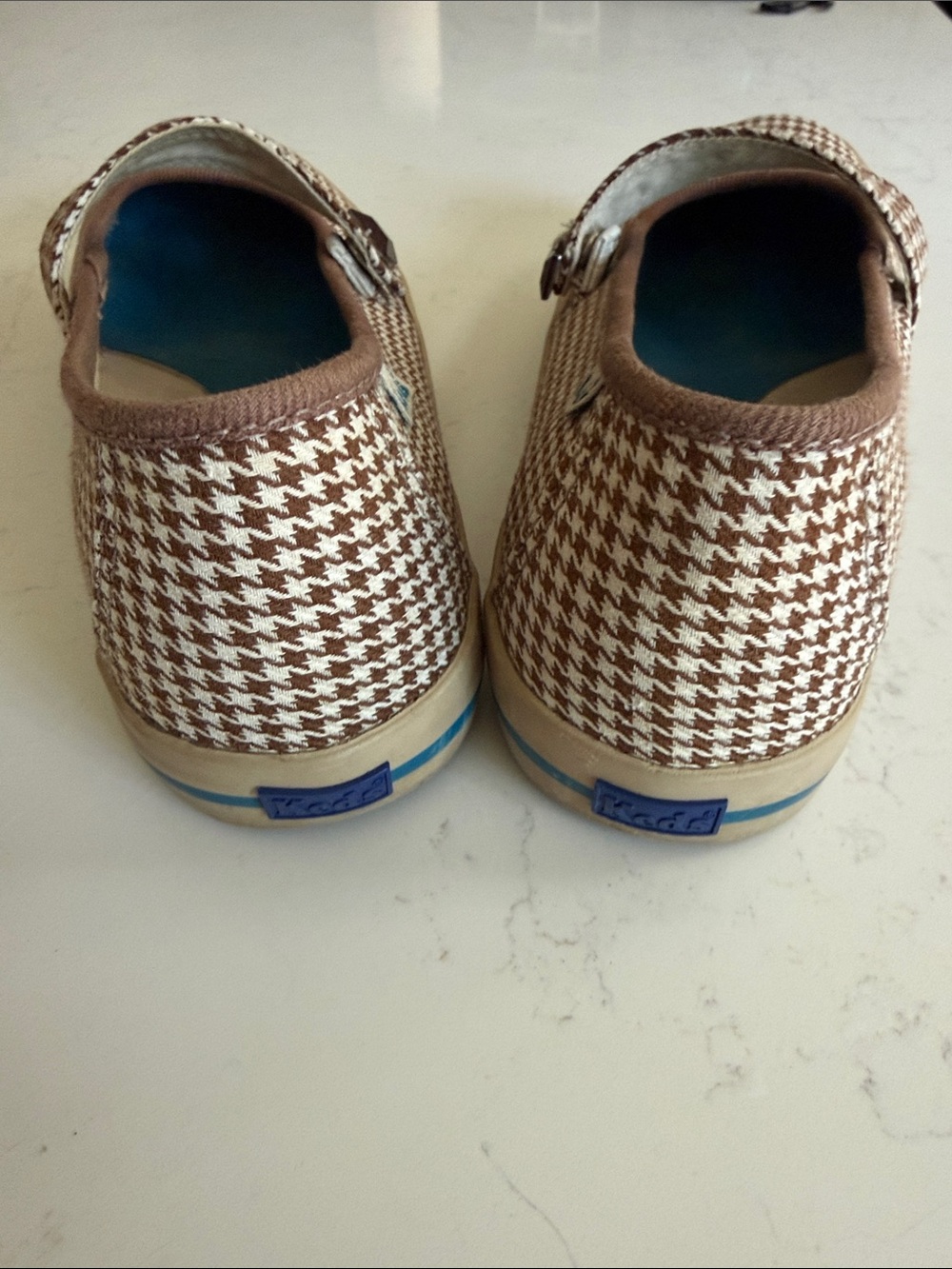 Keds Brown and White Houndstooth Mary Jane Flats - Picture 4 of 6
